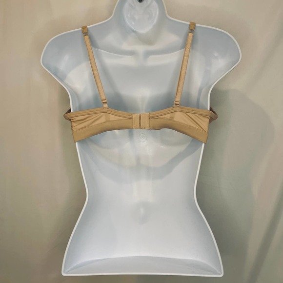 Lulalu Bra 38AAA Delilah Cotton Wireless T-Shirt Bra Removable Pad Beige - Picture 4 of 9